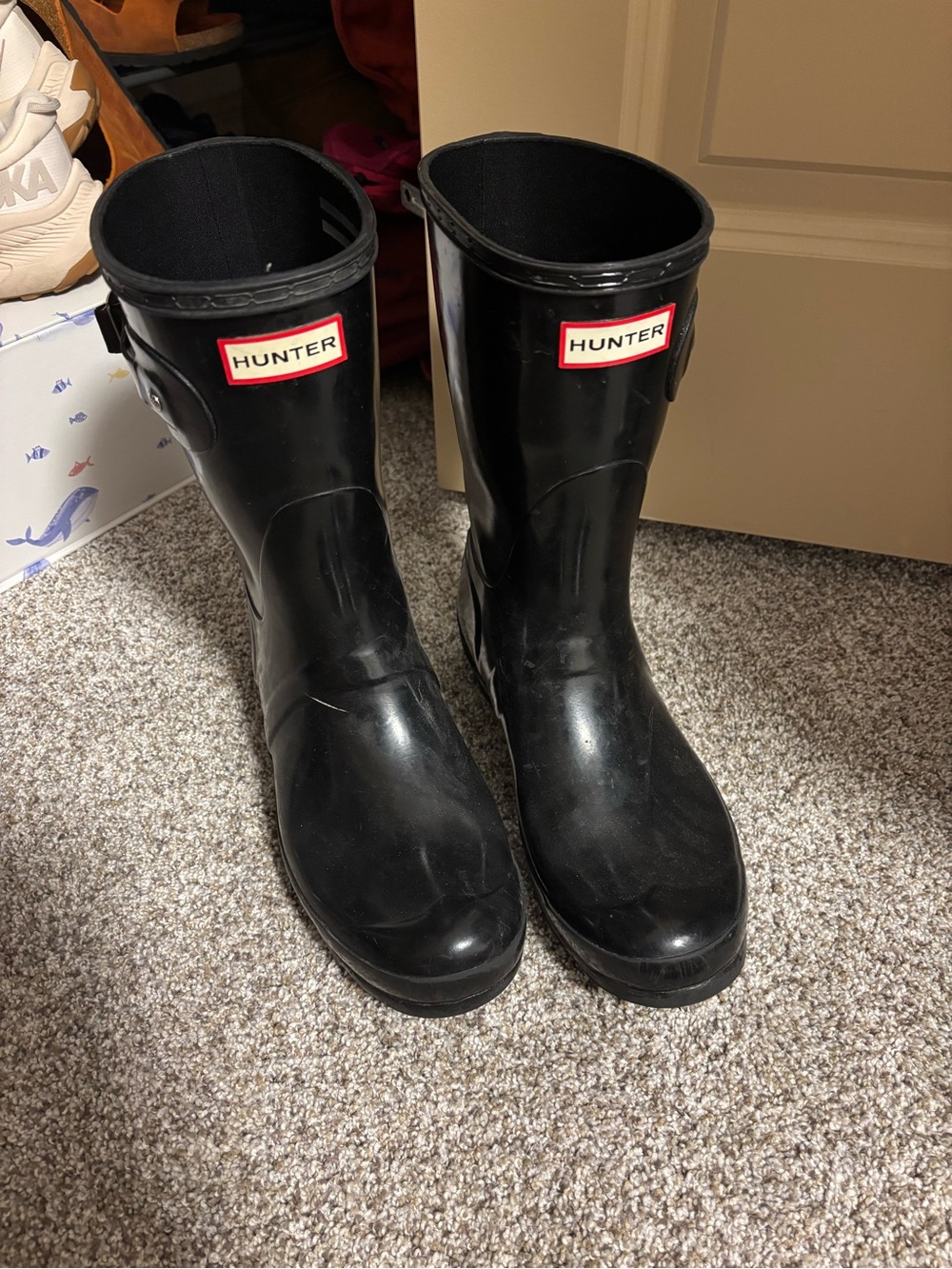 Hunter Black Rubber Rain Boots
